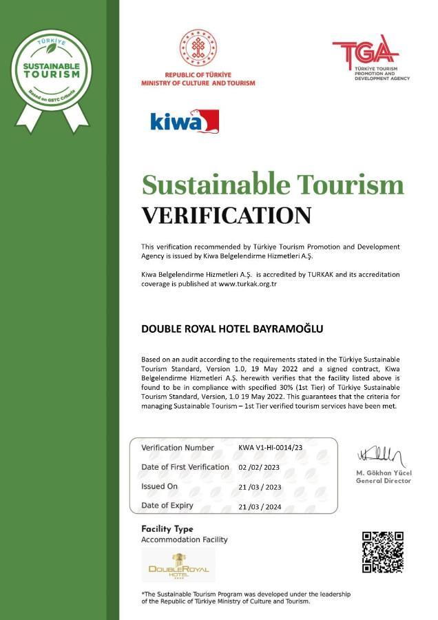 Double Royal Hotel Kocaeli Buitenkant foto